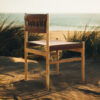 Dossier chaise en cuir et bois massif