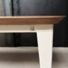 1790757319792 Table comtesse plaquage bois chêne pieds acier ivoire