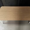 1790757417830 Table comtesse plaquage bois chêne pieds acier ivoire