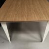 1790757596709 Table comtesse plaquage bois chêne pieds acier ivoire