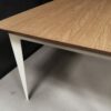 1790757606443 Table comtesse plaquage bois chêne pieds acier ivoire
