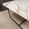 Table basse en céramique dekton Trance pieds en acier