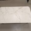 Table à manger Comtesse Dekton Entzo pieds en acier couleur bronze