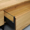 Meuble tv Vitrine 270 cm acier et bois massif