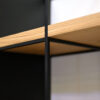 Meuble tv Vitrine 270 cm acier et bois massif