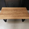 Table pieds U acier et bois massif 11