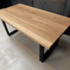 Table pieds U acier et bois massif 5 Table pieds U acier et bois massif