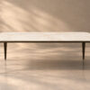 Table à manger Comtesse Dekton Entzo pieds en acier couleur bronze