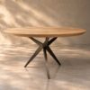 Table ronde bois massif 134 cm Papillon