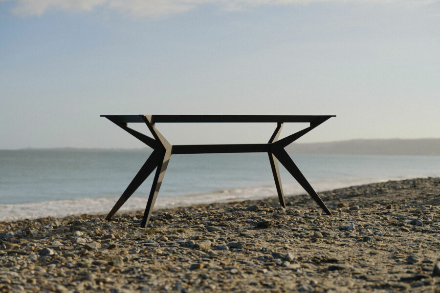 PIED DE TABLE Papillon alu