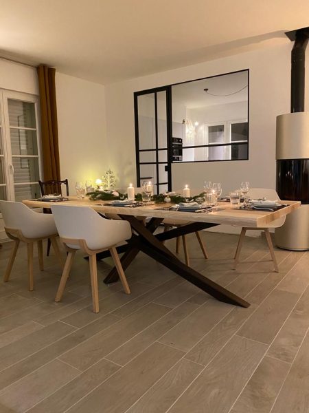 Table Mikado en bois massif 250 x 110 cm