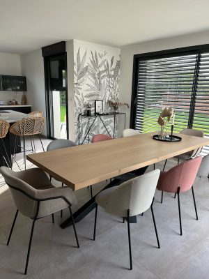 Table Mikado en bois massif 240 x 90 cm